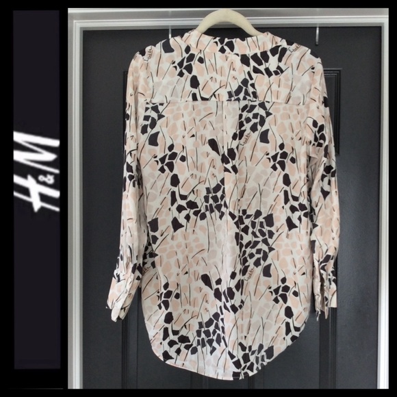 H&M x Richard Allen 60’s Mod Print Blouse - Picture 2 of 5